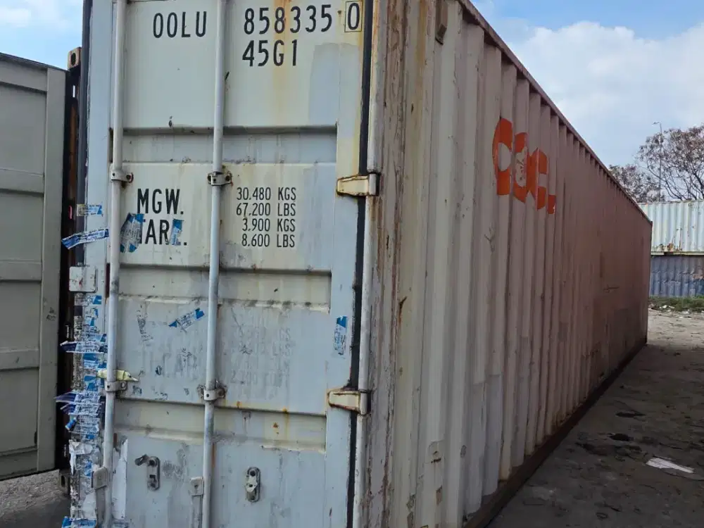 Peti Kemas Kontainer 40 Feet High Cube HC Bekas Baru Layak GudangMurah