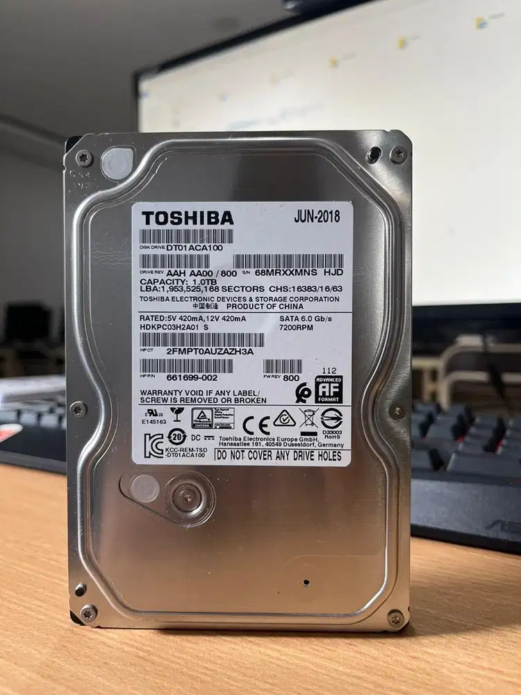 Dijual Hardisk 1TB Toshiba
