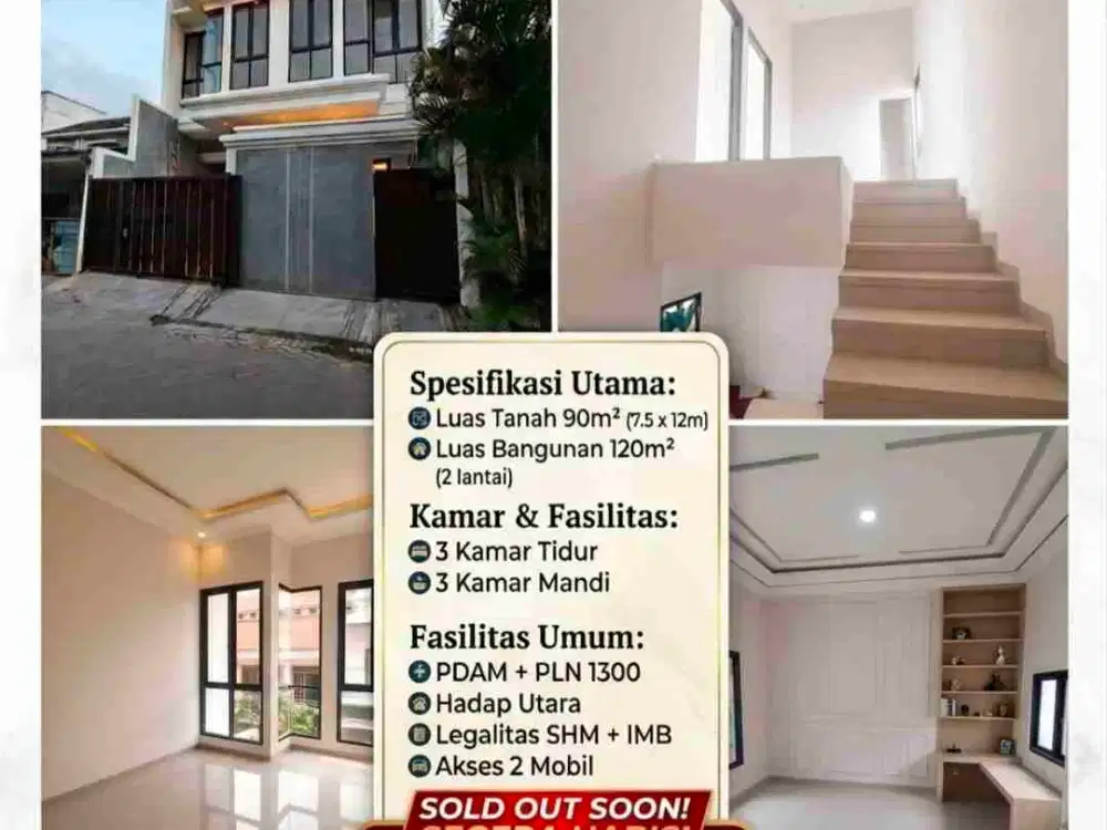 RUMAH BARU 2 LANTAI DIJUAL MURAH LOKASI PERUMAHAN PONDOK BENOWO INDAH KEC. SEMEMI