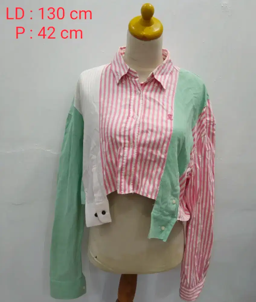 Kemeja Cropped Patchwork Preloved
