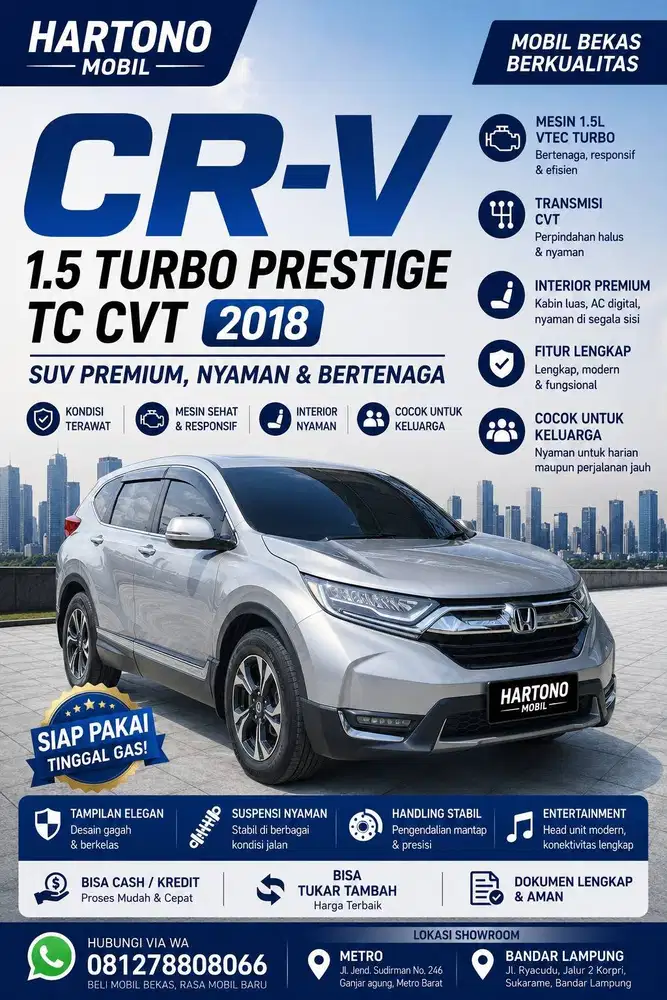 HONDA CR-V 1.5 TURBO PRESTIGE TC CVT 2018