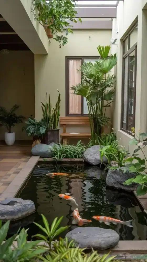 Jasa pembuatan kolam relif kolam ikan koi kolam minimalis dll