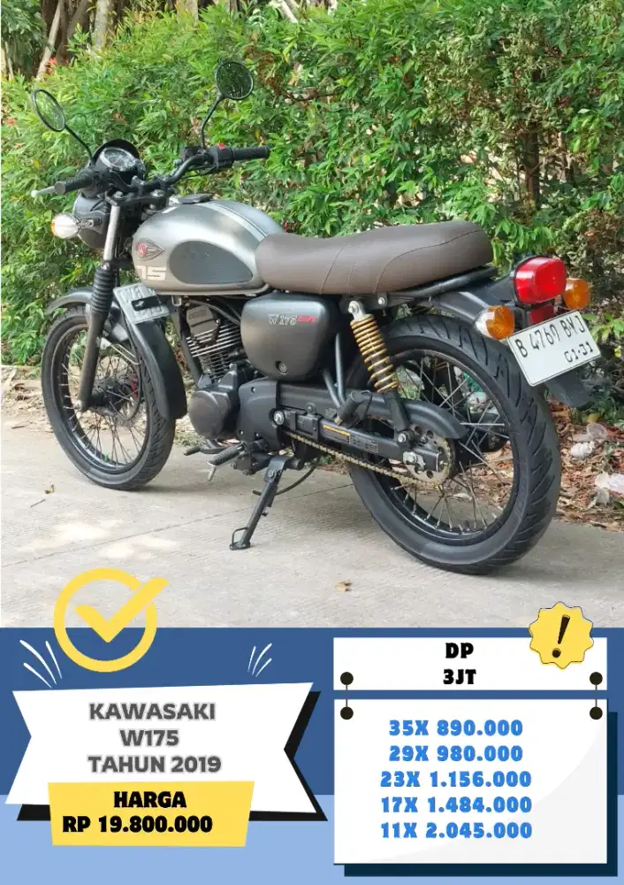 KAWASAKI W175 TAHUN 2019 READY PAKAI