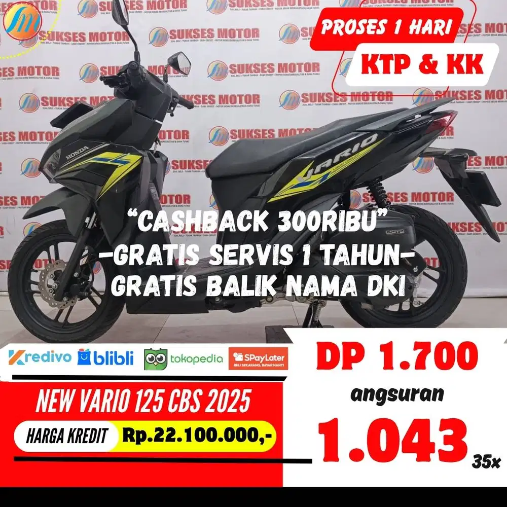 HONDA NEW VARIO 125 CBS 2025 BISA KREDIT MURAH ANGSURAN RINGAN KTP KK