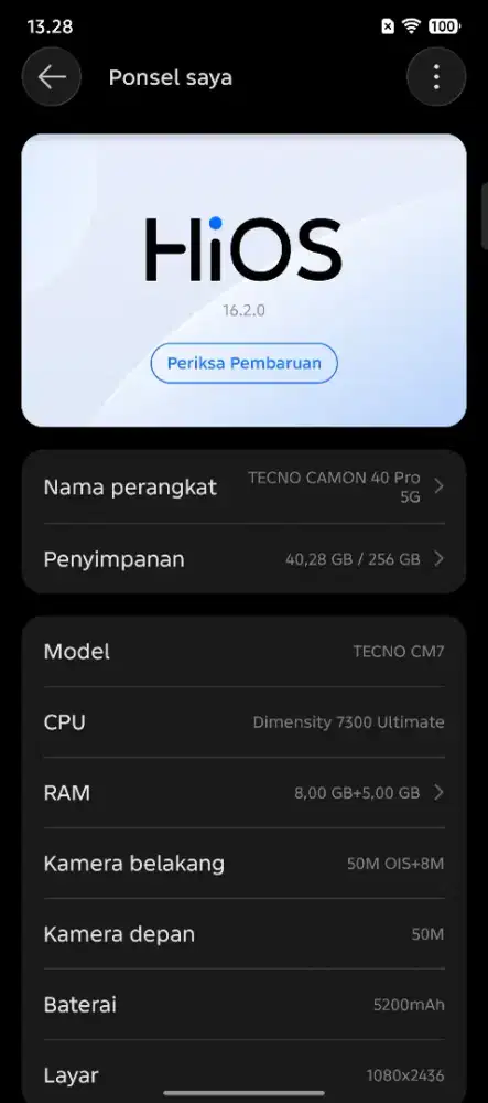 Tecno camon 40 pro 5g fullset