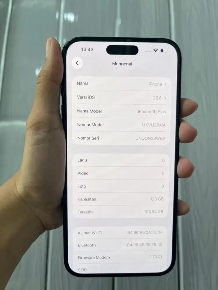 iPhone 16 plus ibox - 128Gb - 92%