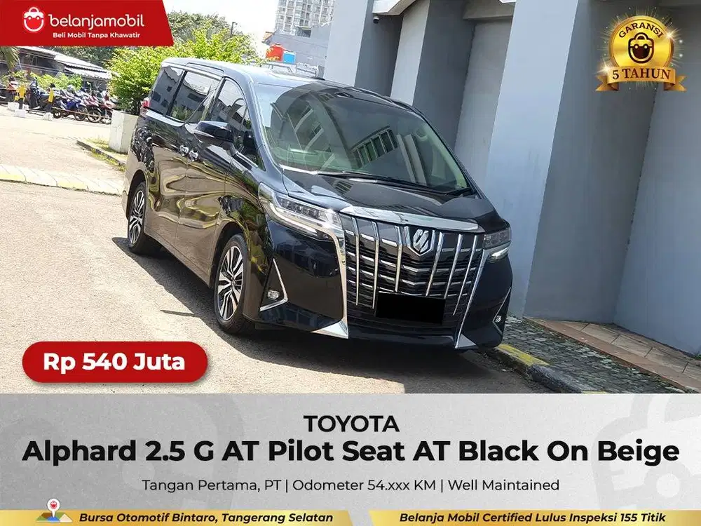 [ GARANSI 5TH ] Toyota Alphard 2.5 G AT Pilot Seat 2018/2019