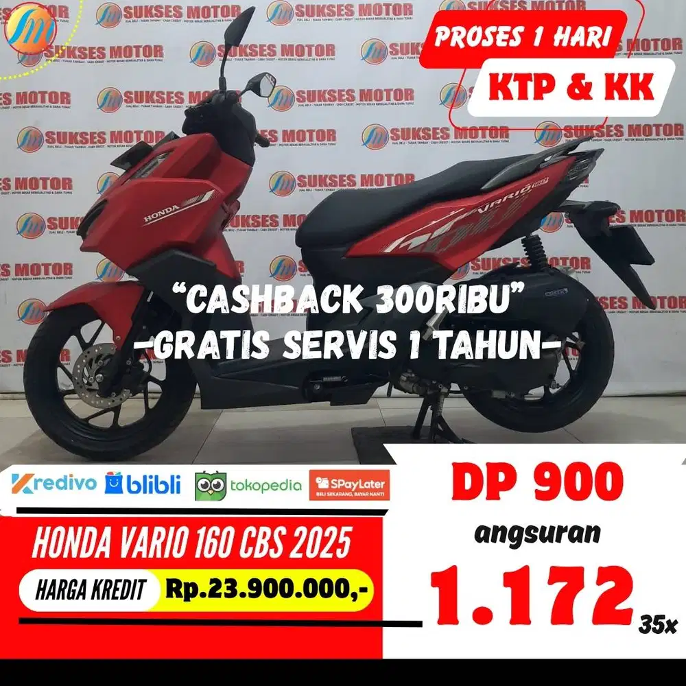 DP PROMO 900RIBU HONDA VARIO 160 CBS 2025 ANGSURAN TERJANGAKU KTP KK