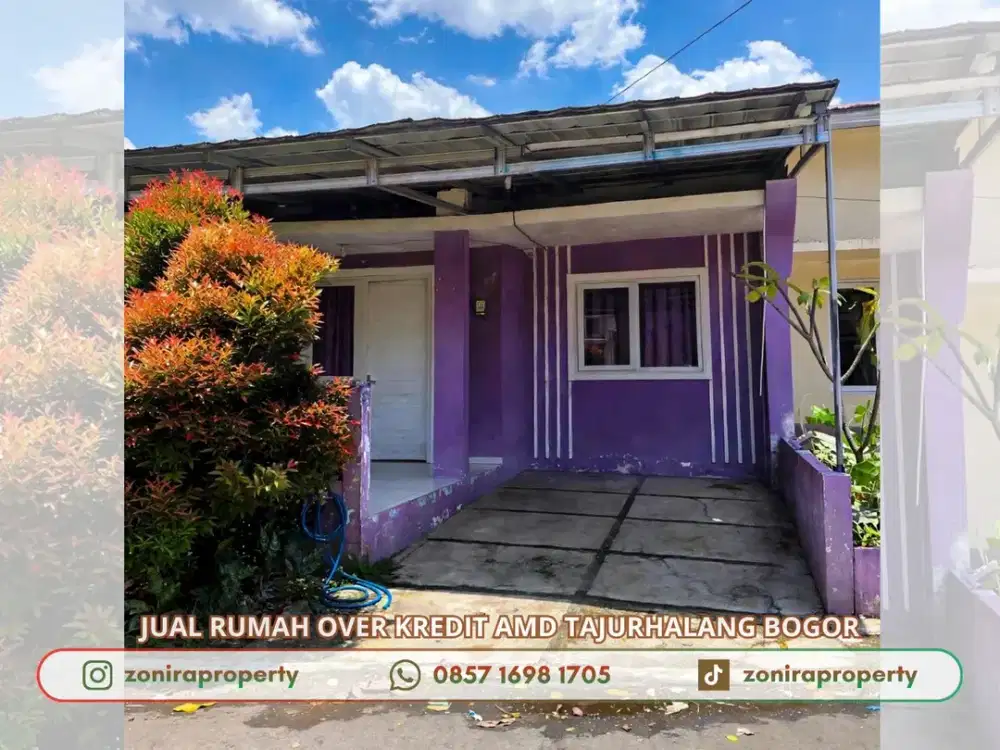 Rumah Murah Tajurhalang Bogor dijual Over Kredit 69 JT Angsuran FLAT