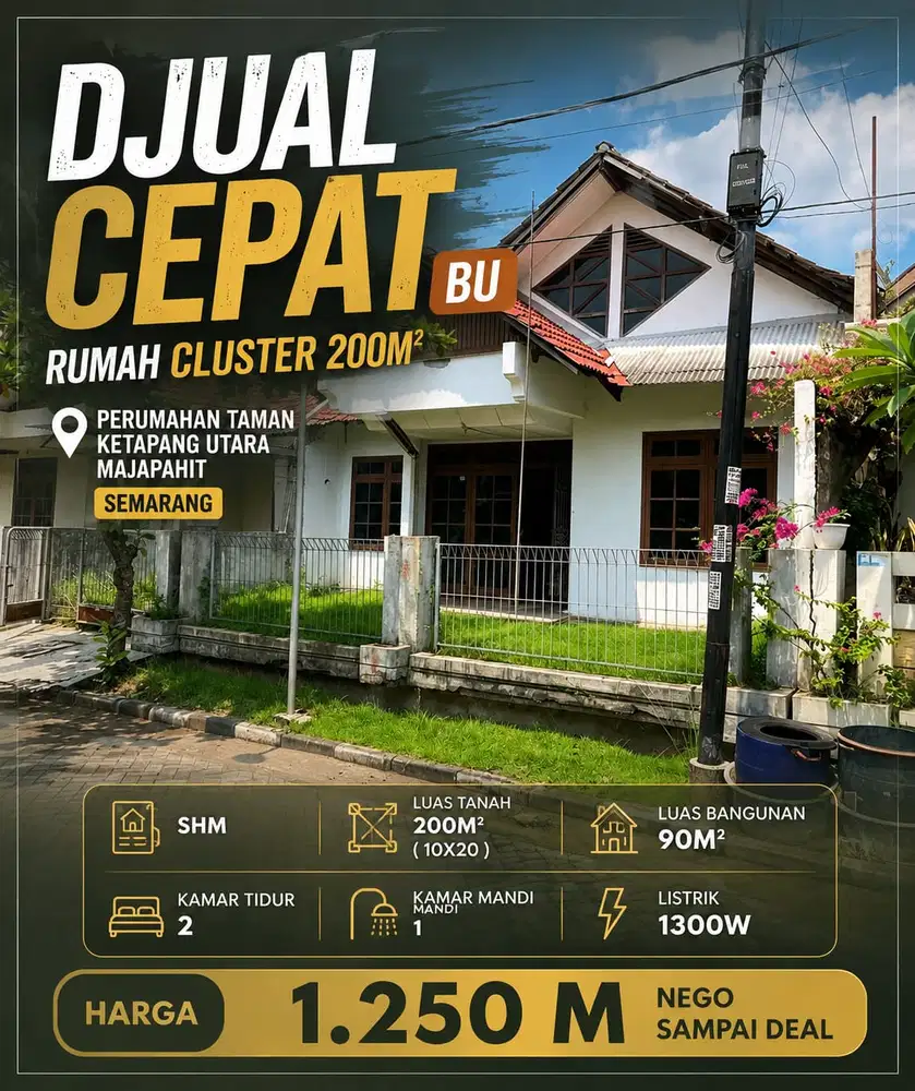 DIJUAL KETAPANG MAJAPAHIT 1LT/200m PERUMAHAN MURAH CEPAT SEGERA BU
