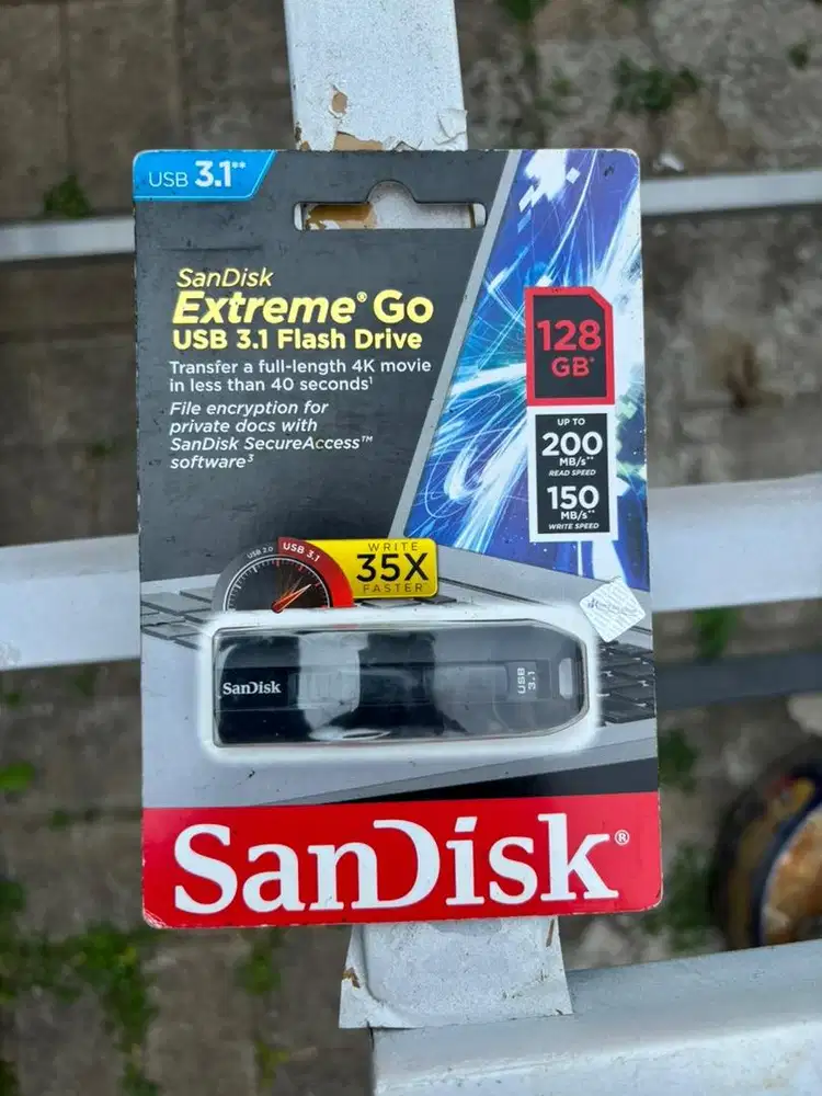 Flashdisk sandisk extereme go baru 128gb 3.1