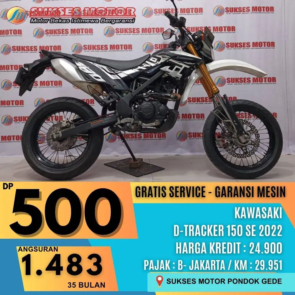 KAWASAKI D TRACKER 150 SE TH 2022 DP MULAI 500RB SYARAT KTP KK