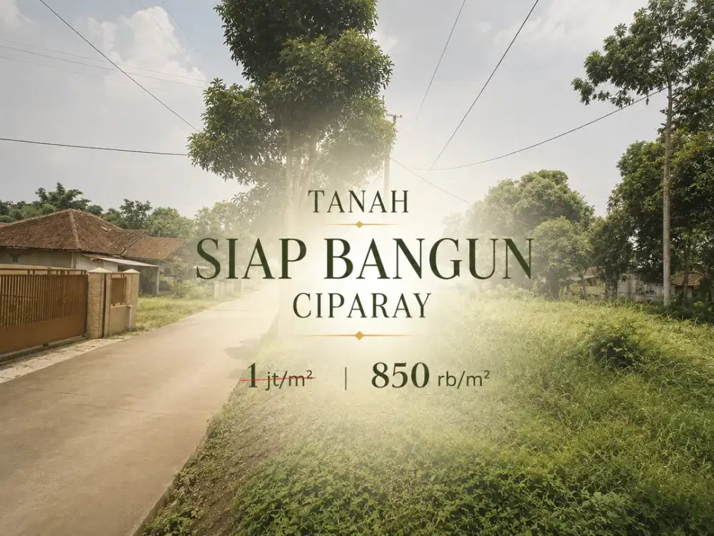 Harga Promo! Tanah Kavling Sagaracipta Ciparay
