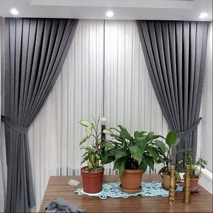 Gorden Vertikal/Vertical Blinds Roll/Roller Krey Wallpaper Dinding 3D