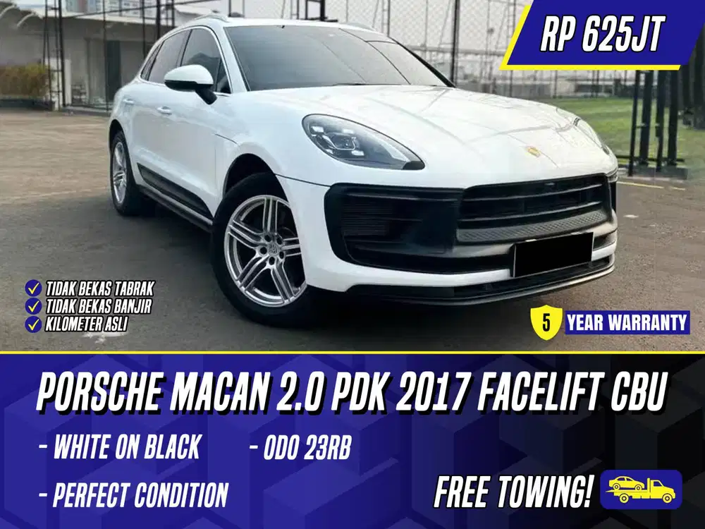 Porsche Macan 2.0 PDK 2017 NIK 2016 Facelift CBU White on Black Putih