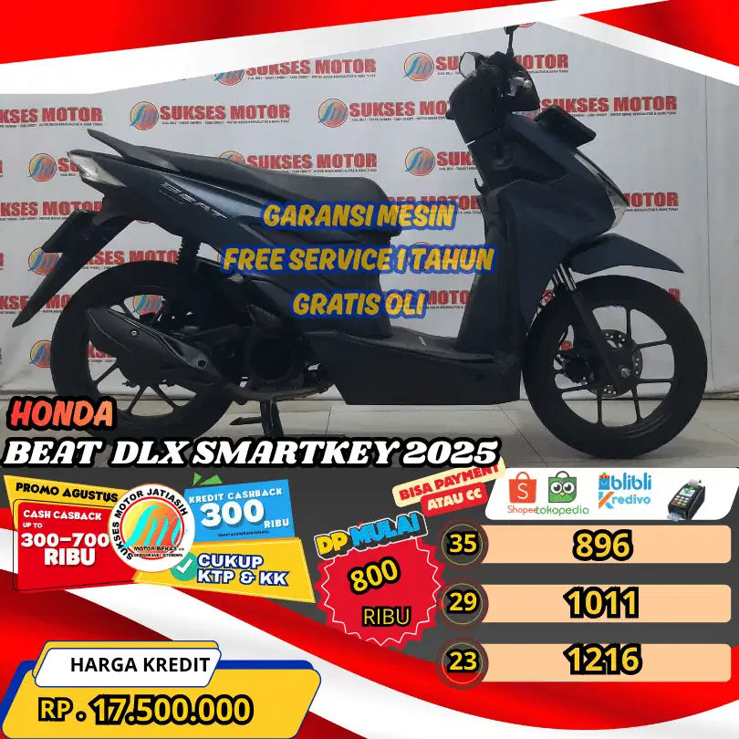 HONDA BEAT DELUXE SMART2025 PAYMENT SPYLATER KREDIVO &CC (SUKSESMOTOR)