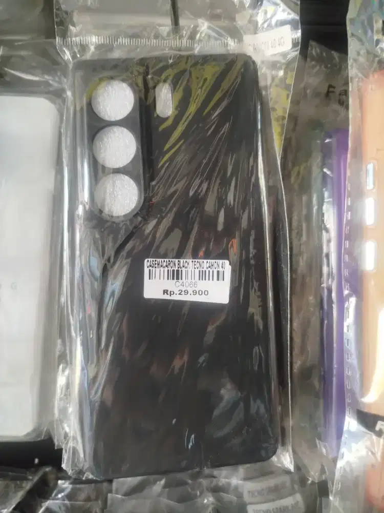CASE MACARON BLACK TECNO CAMON 40