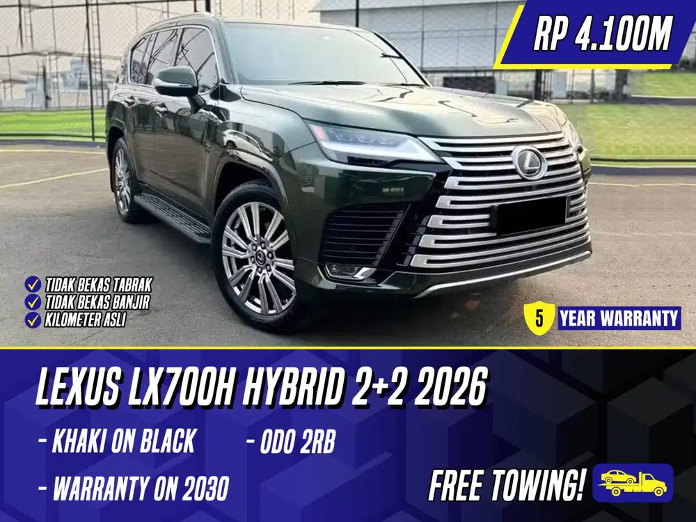 Lexus LX700h VIP Hybrid 2+2 2026 NIK 2025 Khaki Green on Black Hijau