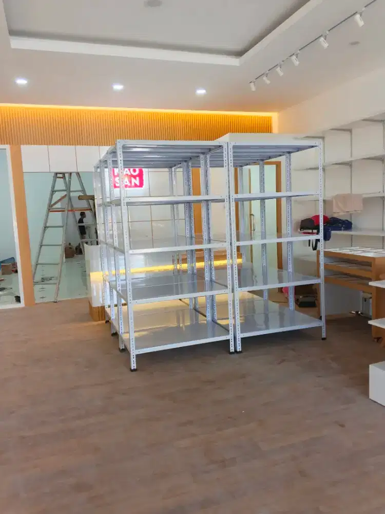 Rak siku besi lubang & rak minimarket