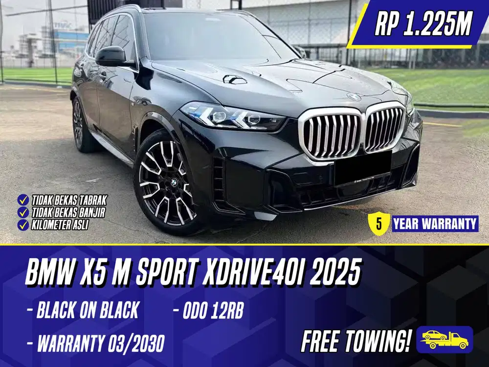 BMW X5 M Sport xDrive40i 2025 NIK 2024 Black Hitam MSport xDrive