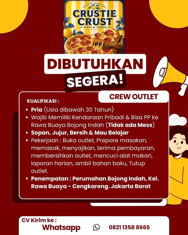 LOKER JAGA KEDAI PIZZA
