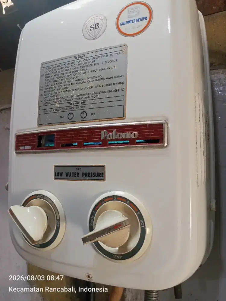 Water heater gas