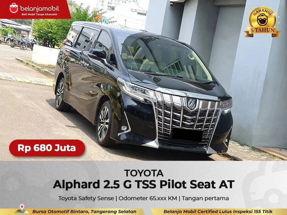 [ GARANSI 5TH ] Toyota Alphard 2.5 G TSS Pilot Seat AT 2022/2023