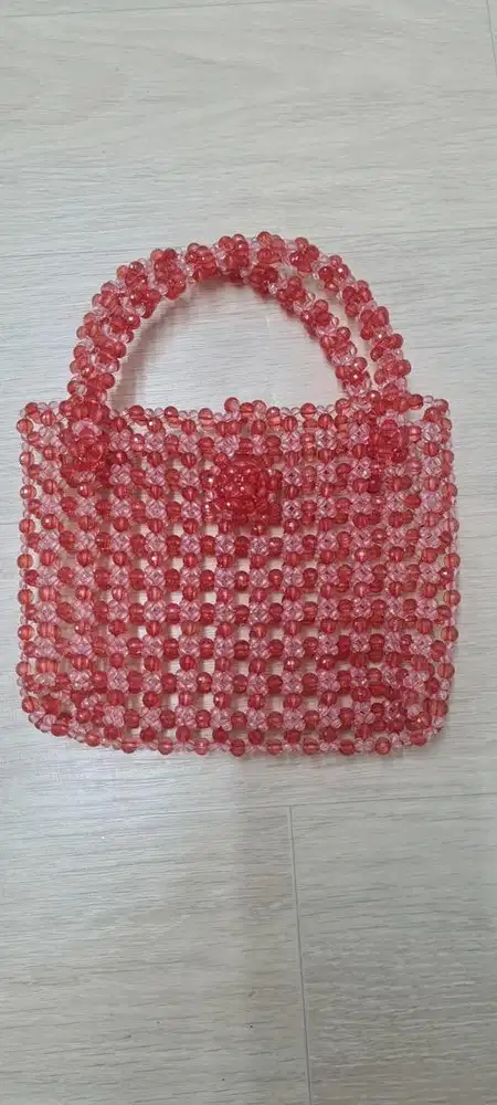 Premium tas bead bag tas manik handmade mutiara, tas korea