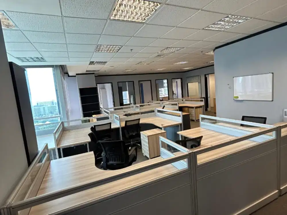 SEWA RUANG KANTOR FULL FURNISH MENARA PRIMA DI MEGA KUNINGAN LUAS 180 SQM