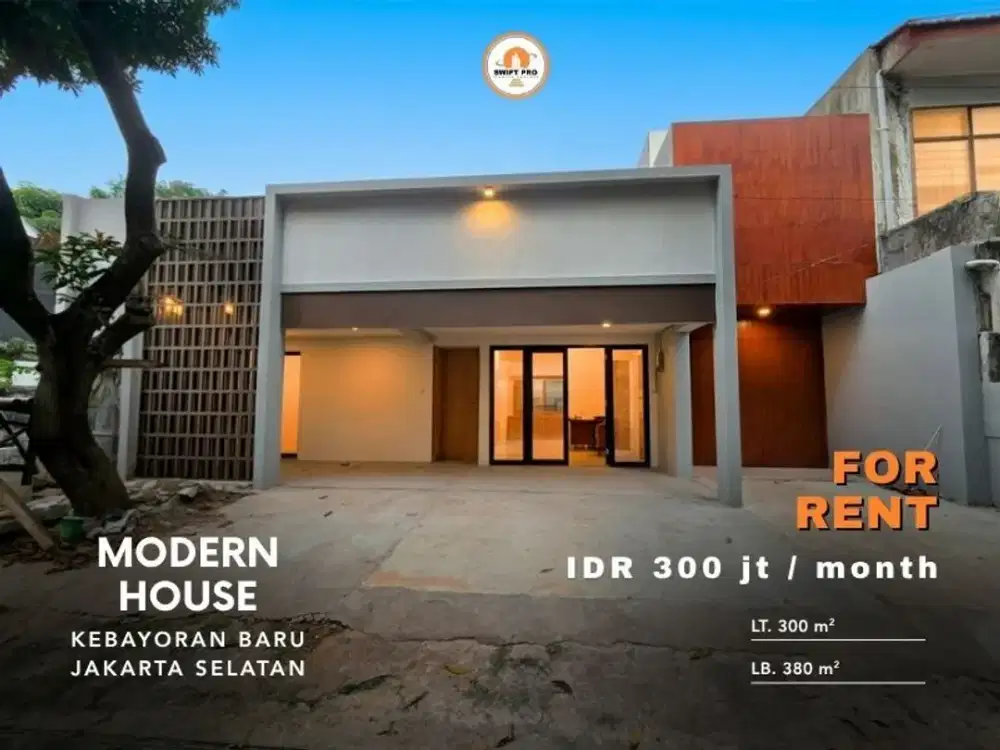 Disewakan Rumah lokasi strategis baru renovasi cocok untuk dijadikan kantor di area kebayoran baru