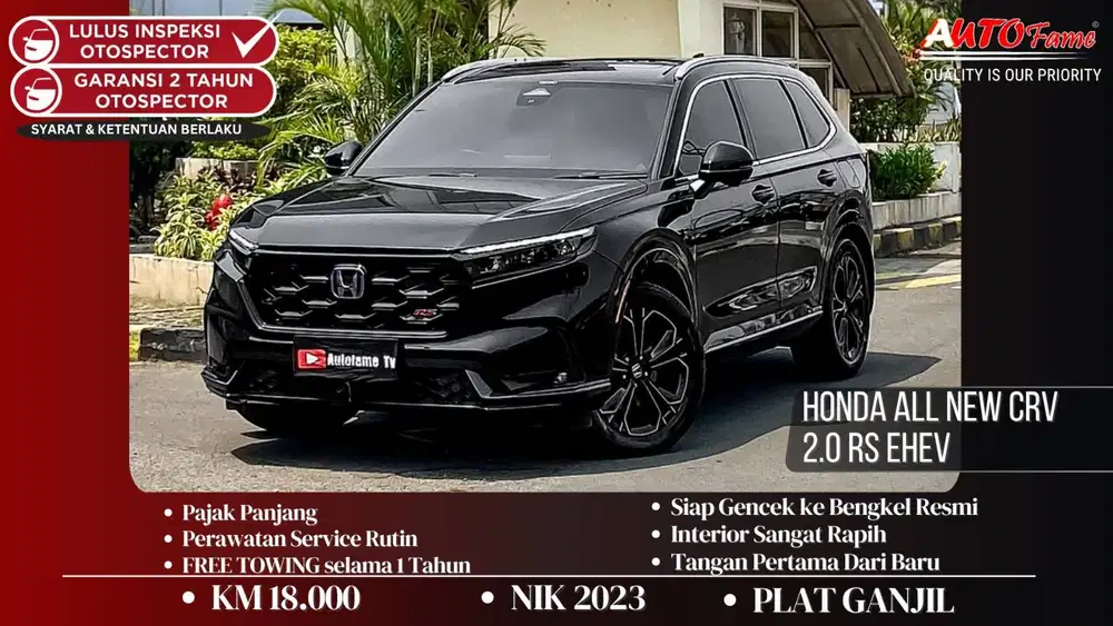 KM18RB Honda All New CRV 2.0 RS eHEV NIK 2023 Akhir Black On Black Tgn