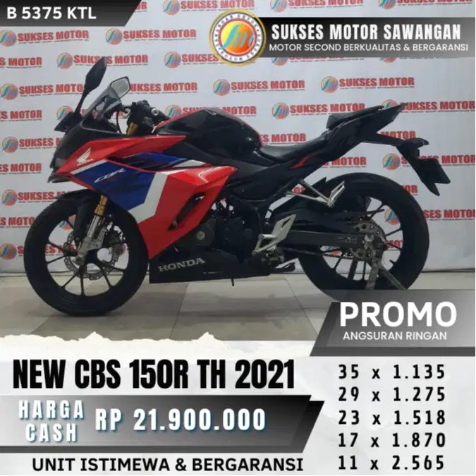 CASH KREDIT HONDA NEW CBR 150R TH 2021 UNIT MULUS ISTIMEWA BERGARANSI