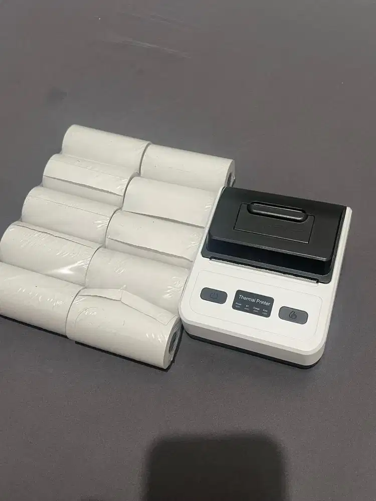 Print Thermal Size 80mm free kertas 10 roll