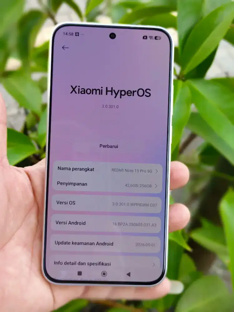 Xiaomi redmi 15 pro 5G 8+8/256 mulus habis
