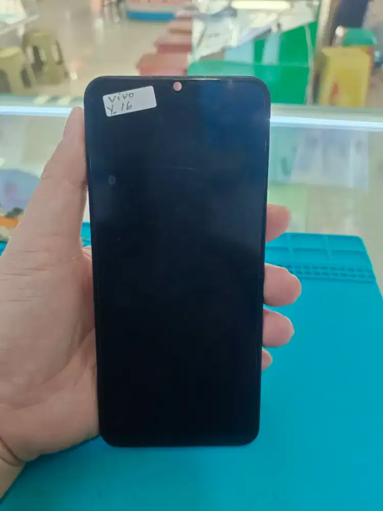 Jual lcd+frem Second ori copotan handphone VivoY16.mulus normal
