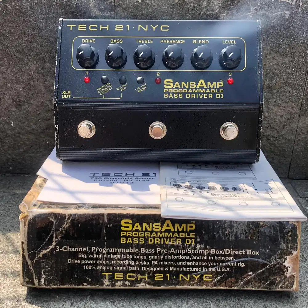 Efek bass sansamp programmable bass overdrive di box bass pedals