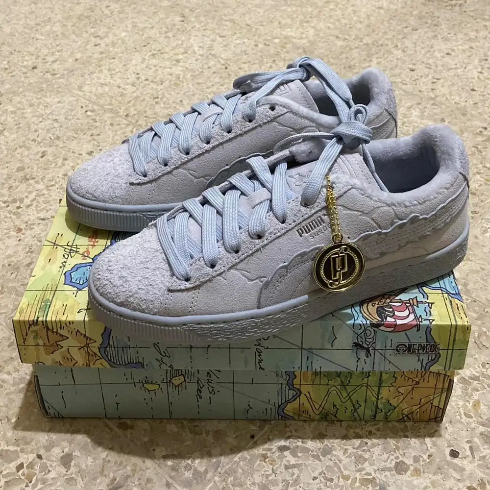 Puma Suede 3 One Piece Feather Gray - Platinum Gray - Size 39