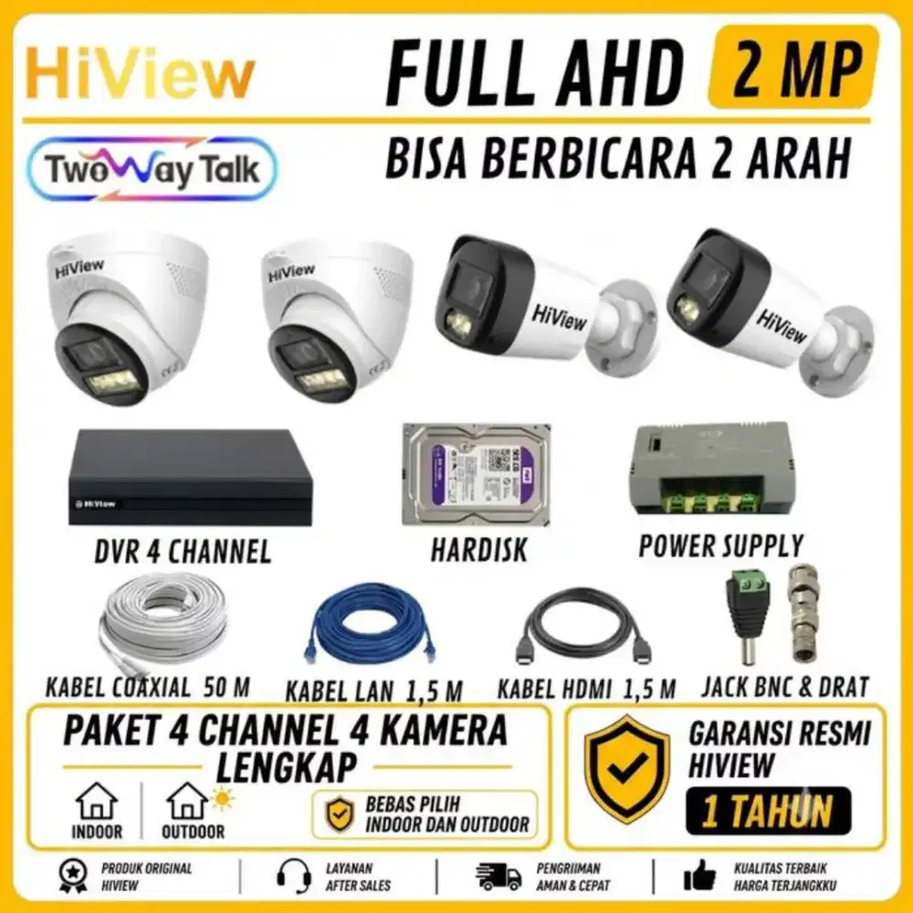 Paket CCTV 4 Camera Udah termasuk ongkos pasang
