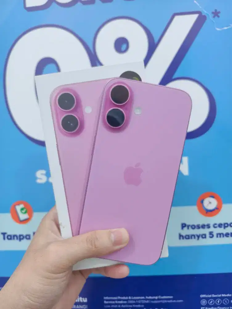 iPhone 16 128GB iBox PA/A , Pink Garansi On juli 2027