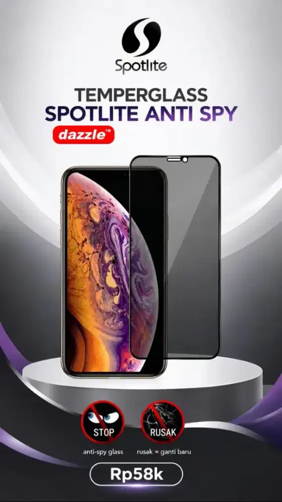 Temperglass Spotlite Anti Spy