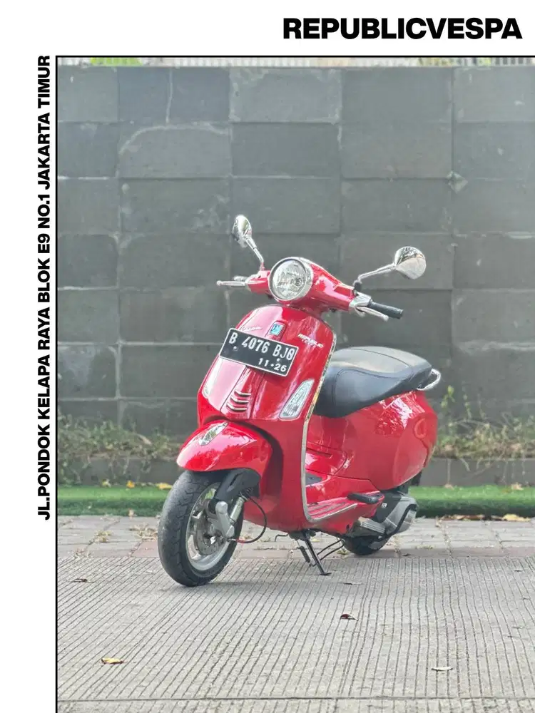 TERMURAH PIAGGIO VESPA PRIMAVERA 150 IGET TAHUN 2016 ROSSO DRAGON