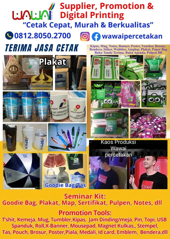 loker admin percetakan, masak di kedai, laundry