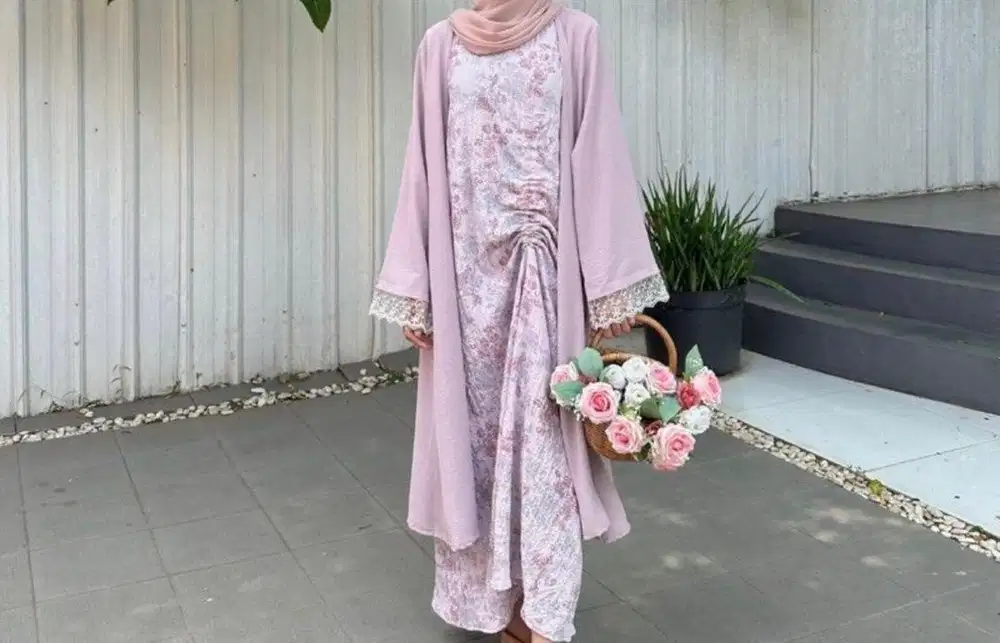 Abaya Pink Florar