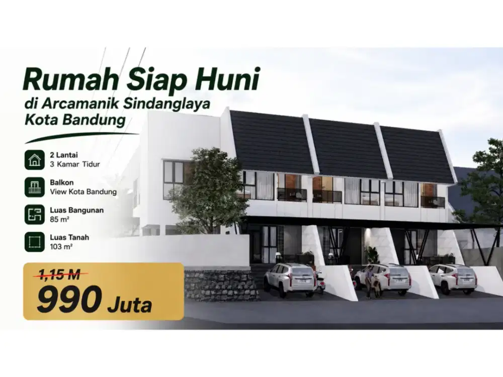 Cari Rumah Siap Huni di Bandung? 3 Kamar 990 Juta Arcamanik Sindanglaya Kota Bandung
