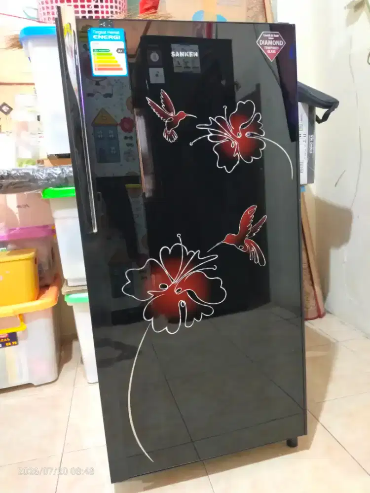 JUAL KULKAS SANKEN DIAMOND TEMPERED GLASS