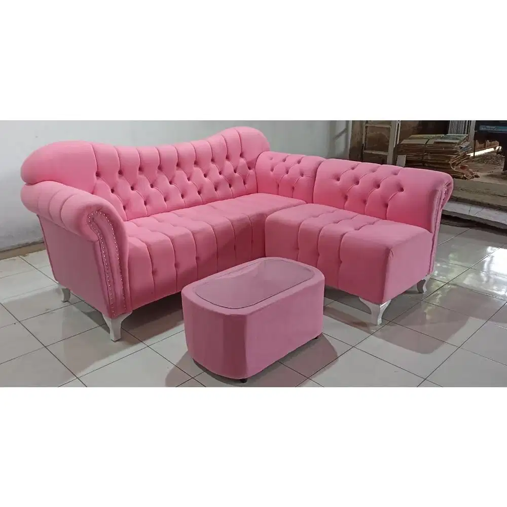 Sofa & meja pink