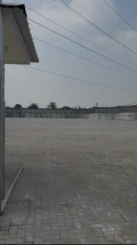 Disewakan Lahan Komersil Paving Block 10 mnt ke Tol Akses Kont 40 ft