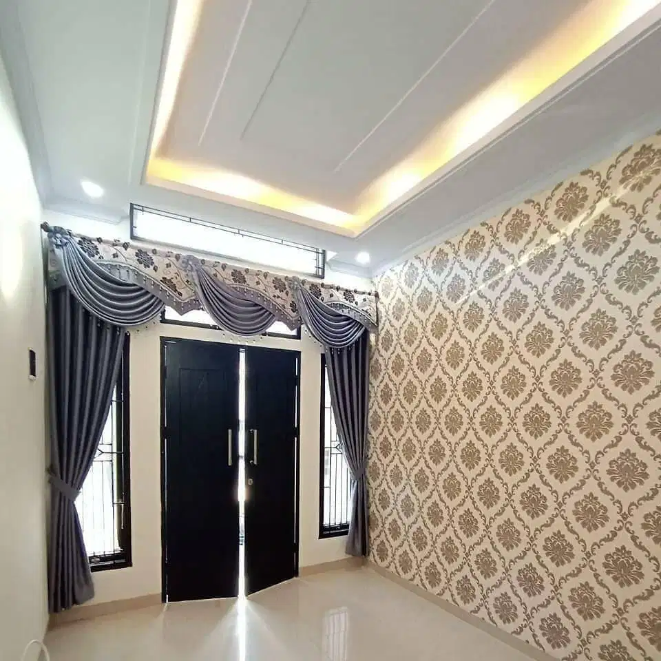 Gorden Vertikal/Vertical Blinds Roll/Roller Krey Wallpaper Dinding 3D