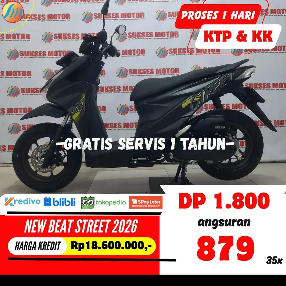 HONDA NEW BEAT STREET 2026 SEKEN KREDIT MURAH ANGSURAN RINGAN KTP KK