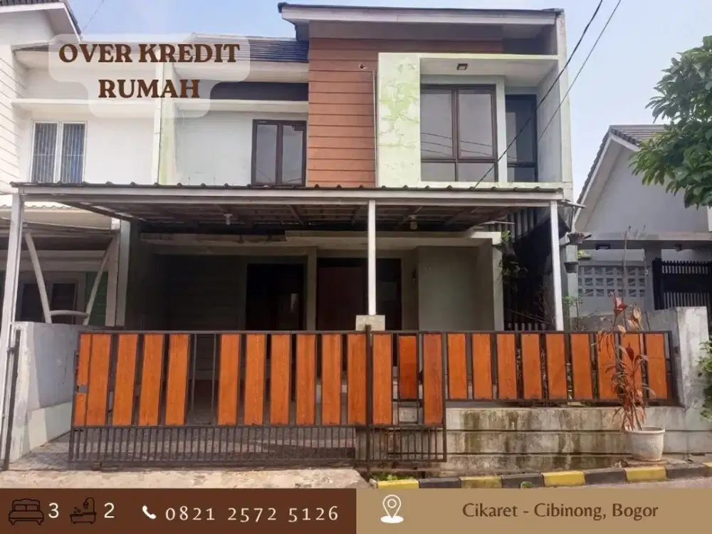 Rumah Take Over 2LT sisa 7 Thn Lg dkt Stasiun di Cikaret Cibinong Bogor